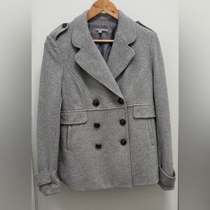 GAP Women's Gray Double-Breasted Coat